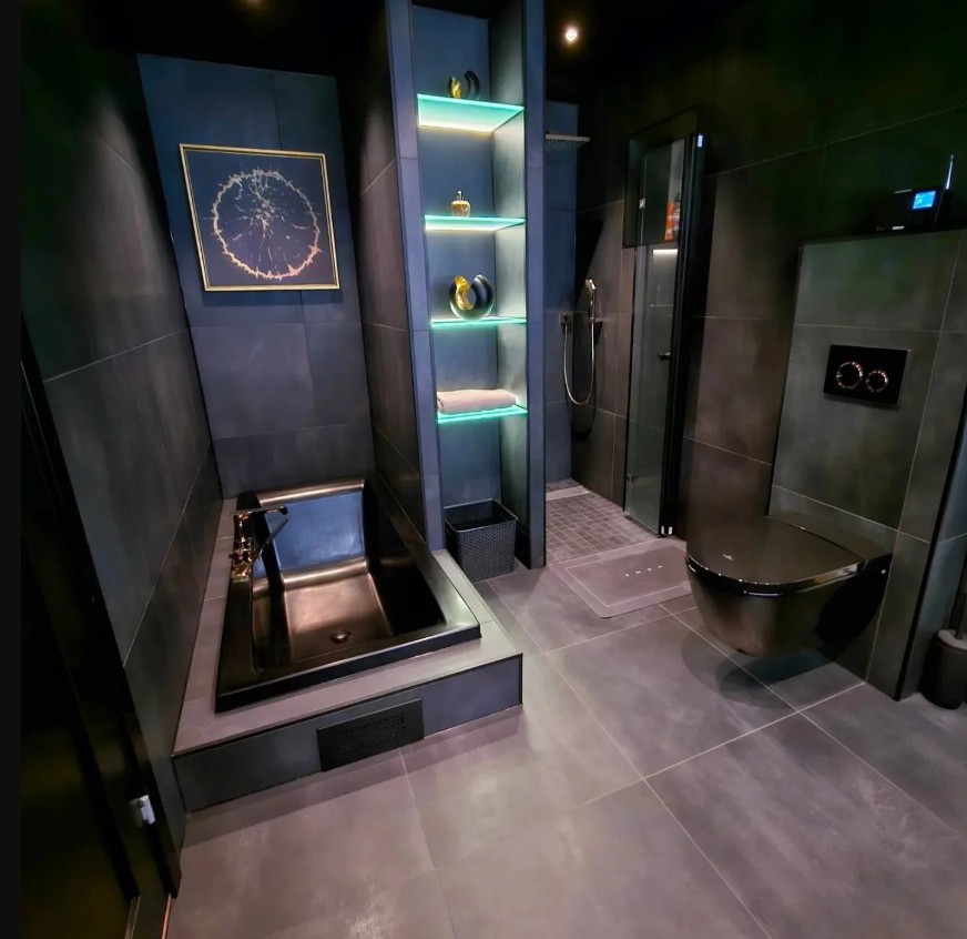 Stylish Black Bathroom Design Ideas for 2025 by Ankit Atelier Home